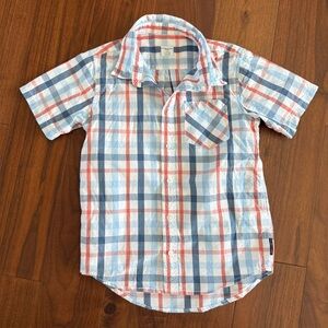 Polarn O. Pyret Red and Blue Plaid Button Down Shirt